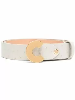 Women Coccinelle Polka-dot Leather Belt