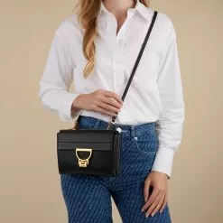 Coccinelle Arlettis Black Leather Handbag E1MD555B701001 -Cheap Coccinelle Store 8059978459077 02