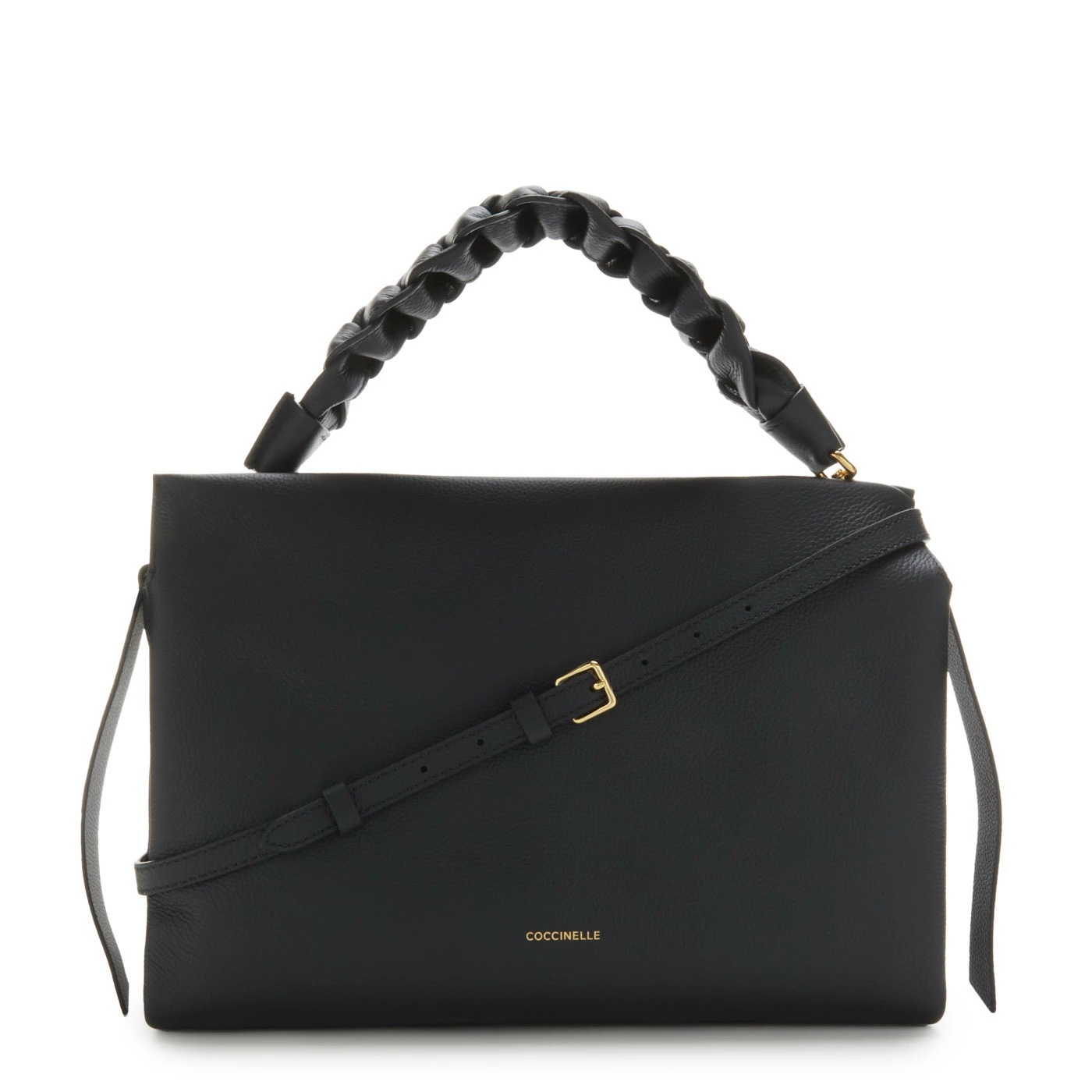 Coccinelle Boheme Zwarte Leren Handtas E1M50190201420 3 Coccinelle Boheme Zwarte Leren Handtas E1M50190201420