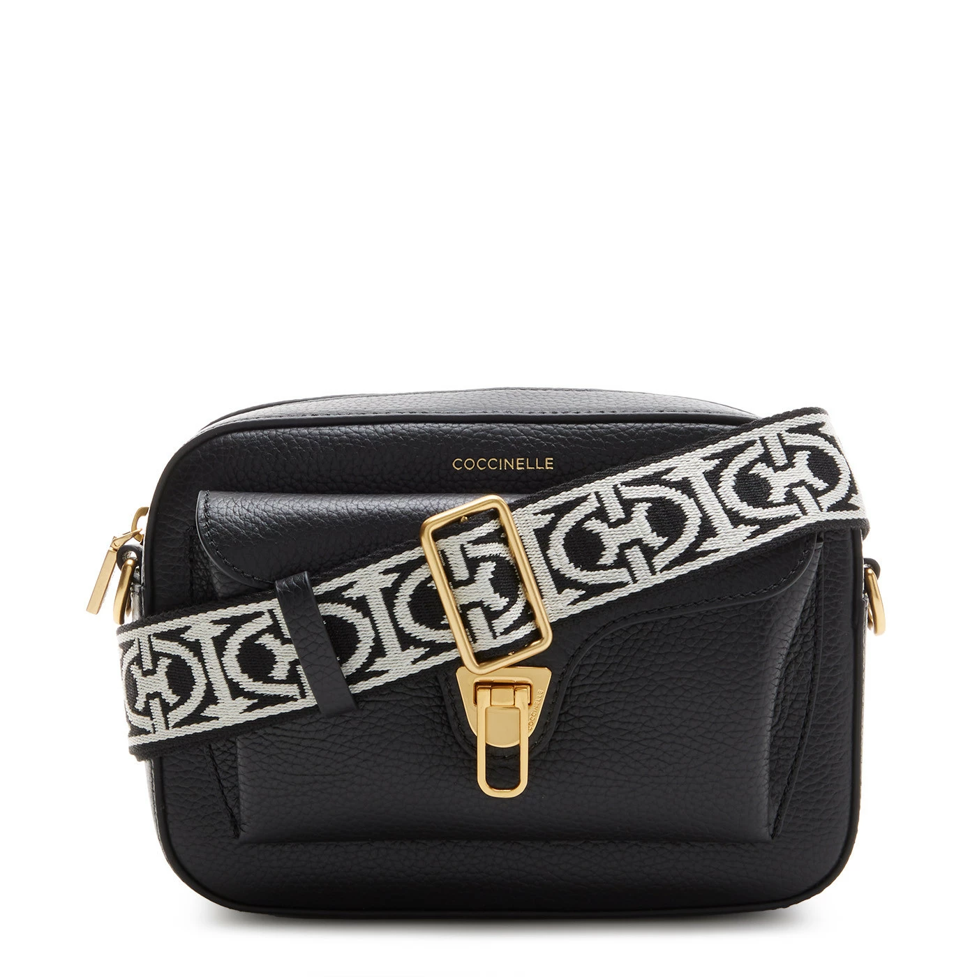 Coccinelle Beat Soft Zwarte Leren Crossbody Tas E1NOF150201001 3 Coccinelle Beat Soft Zwarte Leren Crossbody Tas E1NOF150201001