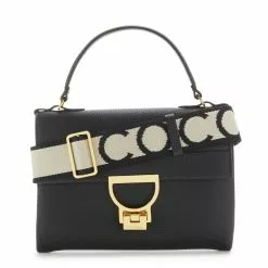 Coccinelle Arlettis Zwarte Leren Handtas E1ND8190301001