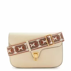 Coccinelle Beat Soft Beige Leren Crossbody Tas E1NOF120101N91