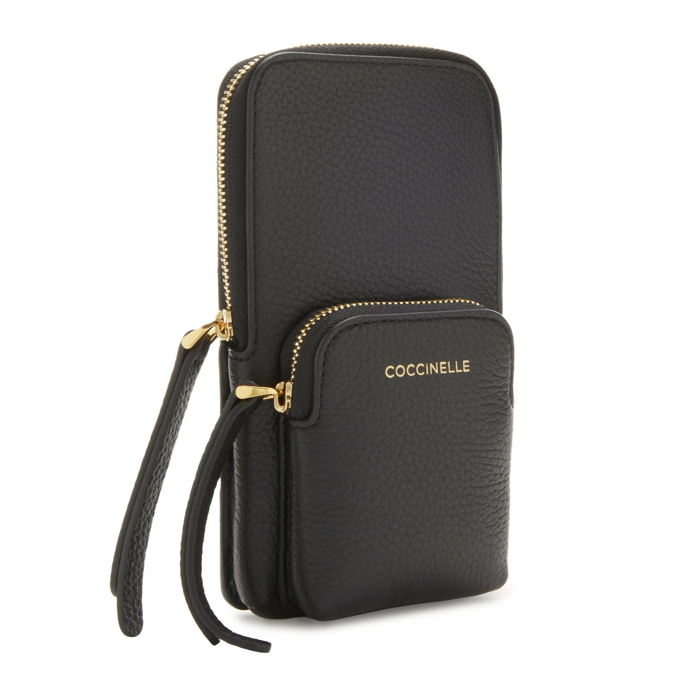 Coccinelle Pixie Zwarte Leren Telefoontasje E5PM0270101001 5 Coccinelle Pixie Zwarte Leren Telefoontasje E5PM0270101001 - Image 3