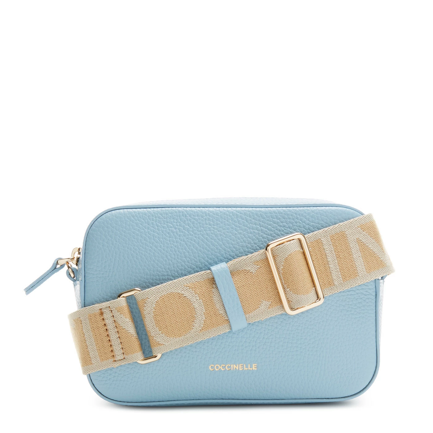 Coccinelle Tebe Blauwe Leren Crossbody Tas E5MN555I101B16 3 Coccinelle Tebe Blauwe Leren Crossbody Tas E5MN555I101B16