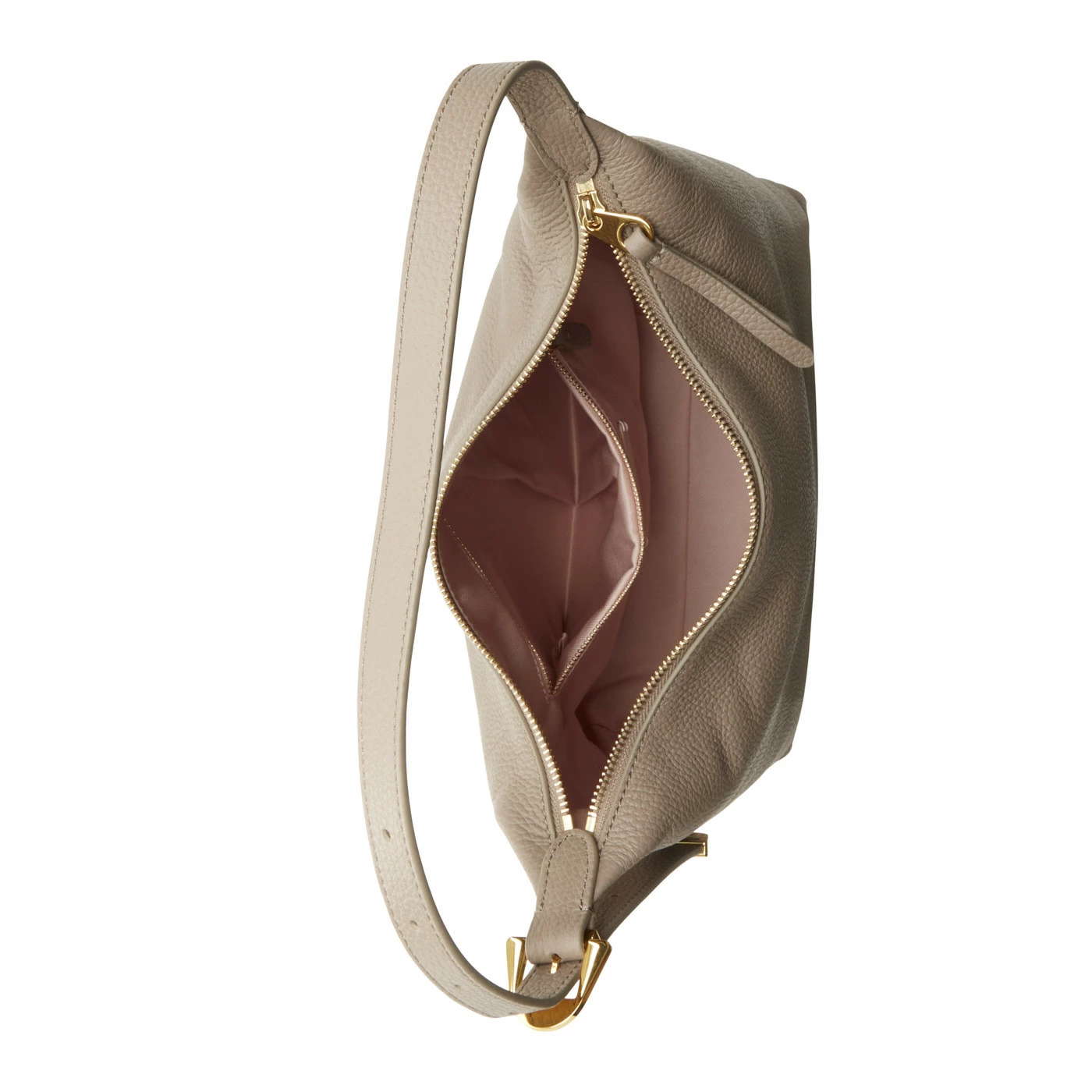 Coccinelle Gleen Taupe Leren Schoudertas E1N15130201N59 6 Coccinelle Gleen Taupe Leren Schoudertas E1N15130201N59 - Image 4