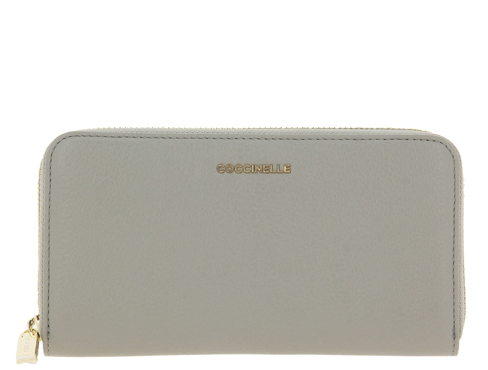 Coccinelle Portemonnaie GRAIN LEATHER METALLIC SOFT STONE 3 Coccinelle Portemonnaie GRAIN LEATHER METALLIC SOFT STONE