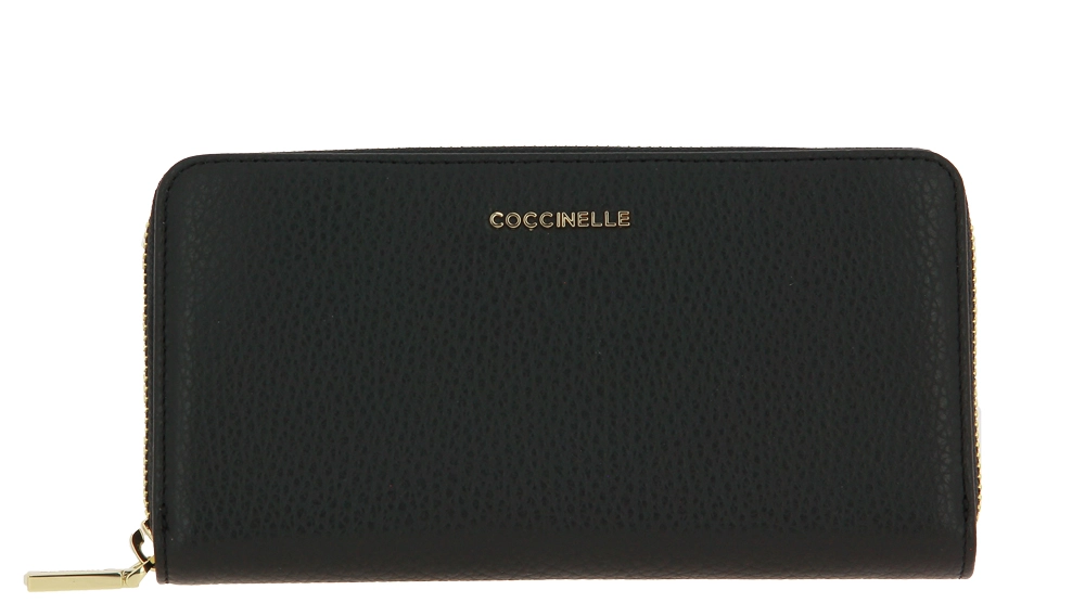Coccinelle Wallet WALL GRAIN LEA NOIR METALLIC SOFT 3 Coccinelle Wallet WALL GRAIN LEA NOIR METALLIC SOFT