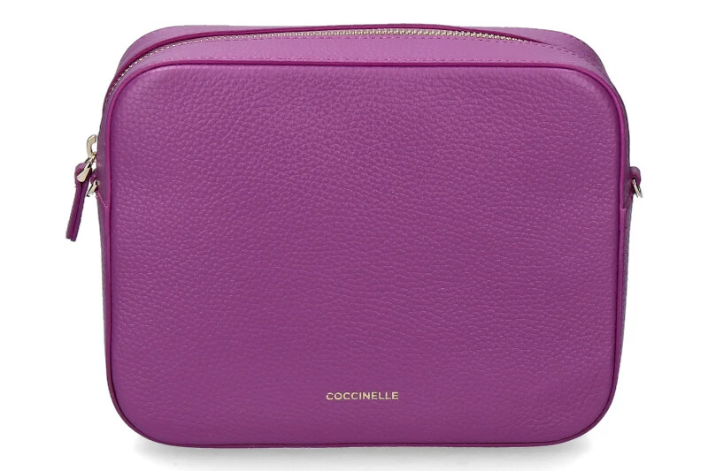 Coccinelle Shoulder Bag GRAIN LEATHER METALLIC SOFT DAHLIA 3 Coccinelle Shoulder Bag GRAIN LEATHER METALLIC SOFT DAHLIA