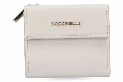 Coccinelle Wallet GRAIN LEATHER METALLIC SOFT COCONUT MILK