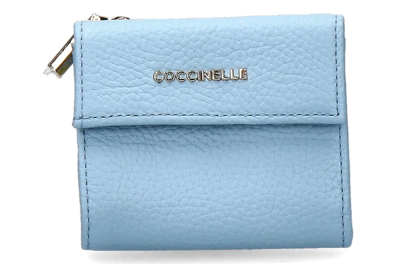 Coccinelle Wallet GRAIN LEATHER METALLIC SOFT AQUARELLE BLUE 3 Coccinelle Wallet GRAIN LEATHER METALLIC SOFT AQUARELLE BLUE