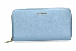 Coccinelle Wallet METALLIC SOFT AQUARELLE BLUE