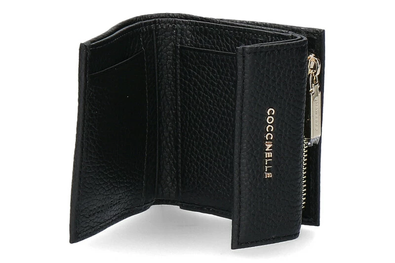 Coccinelle Wallet GRAIN LEATHER METALLIC SOFT NOIR 5 Coccinelle Wallet GRAIN LEATHER METALLIC SOFT NOIR - Image 3