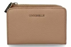 Front Page 30 Coccinelle Wallet LEATHER METALLIC SOFT TOASTED