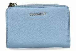 Coccinelle Wallet LEATHER METALLIC SOFT AQUARELLE BLUE