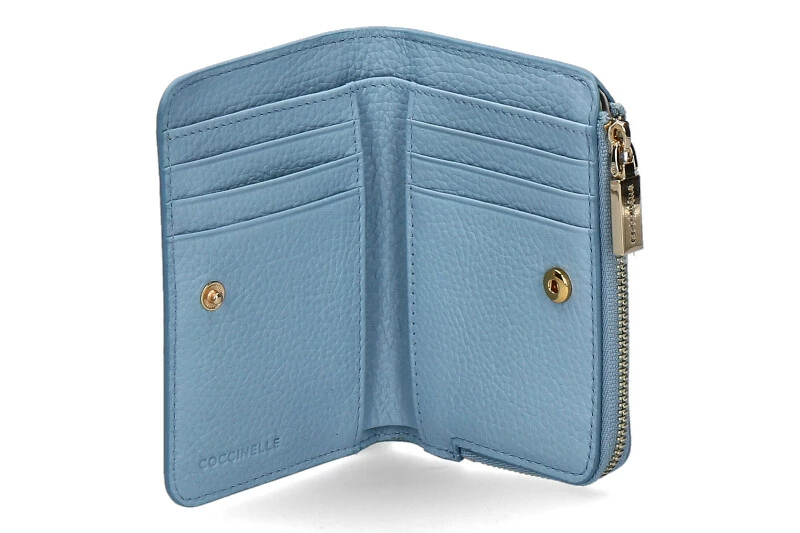 Coccinelle Wallet LEATHER METALLIC SOFT AQUARELLE BLUE 4 Coccinelle Wallet LEATHER METALLIC SOFT AQUARELLE BLUE - Image 2