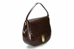 Coccinelle Bag ZANIAH CROCO BORSA PELLE VITELLO T.MORO -Cheap Coccinelle Store coccinelle tasche zaniah croco brown 611300006 2