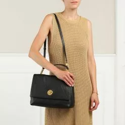 Coccinelle Liya Zwarte Leren Handtas E1MD0180101001 -Cheap Coccinelle Store e1md0180101001 2