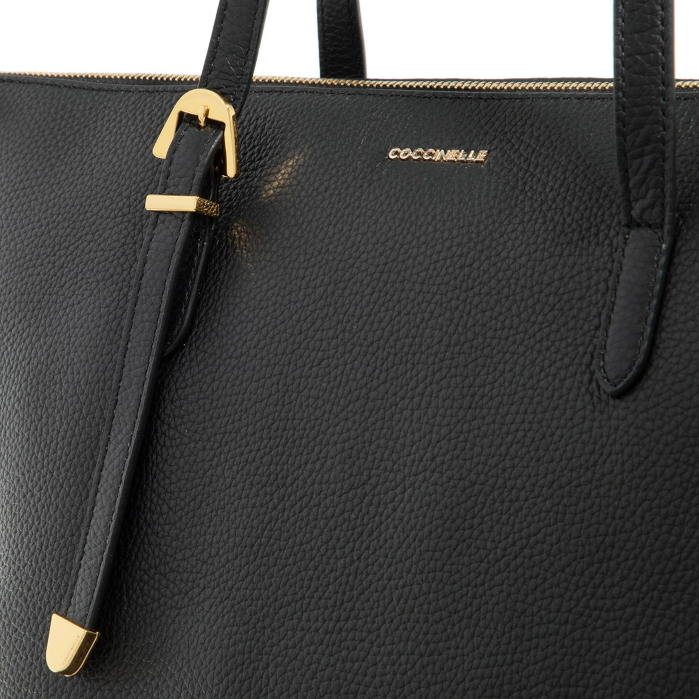 Coccinelle Gleen Zwarte Leren Shopper E1N15110201001 6 Coccinelle Gleen Zwarte Leren Shopper E1N15110201001 - Image 4