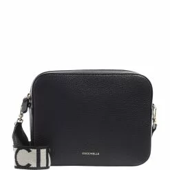 Coccinelle Tebe Zwarte Leren Crossbody Tas E5MN555M301001